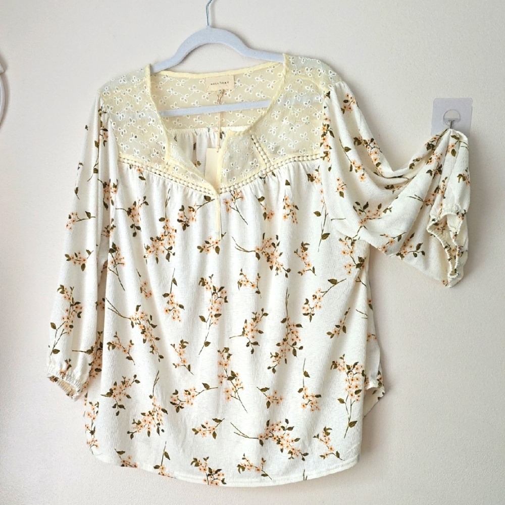 Floral Cream Women's Top